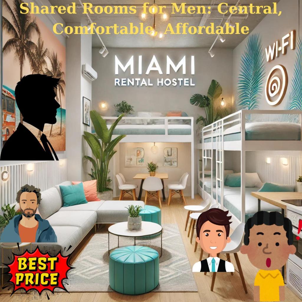 103 Miami Shared Rooms For Men Central Comfortable, Affordable Eksteriør billede